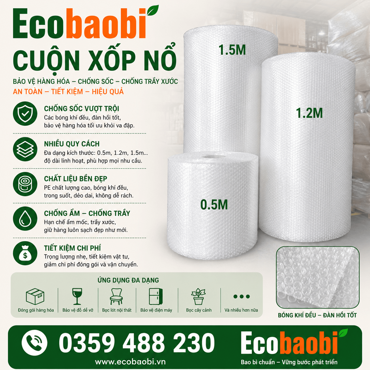 XỐP KHÍ ( XỐP NỔ) 1 Xốp khí (xốp nổ)